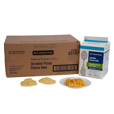 Baf Savory Series Reduced Sodium Shredded Potato Cheese Bake 34 oz. Carton, PK6 33787